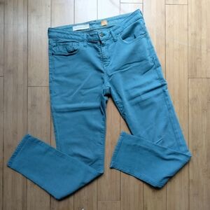 Pilcro Anthropologie Jeans Pants Women's 29 Blue Straight Ankle Stretch Stet